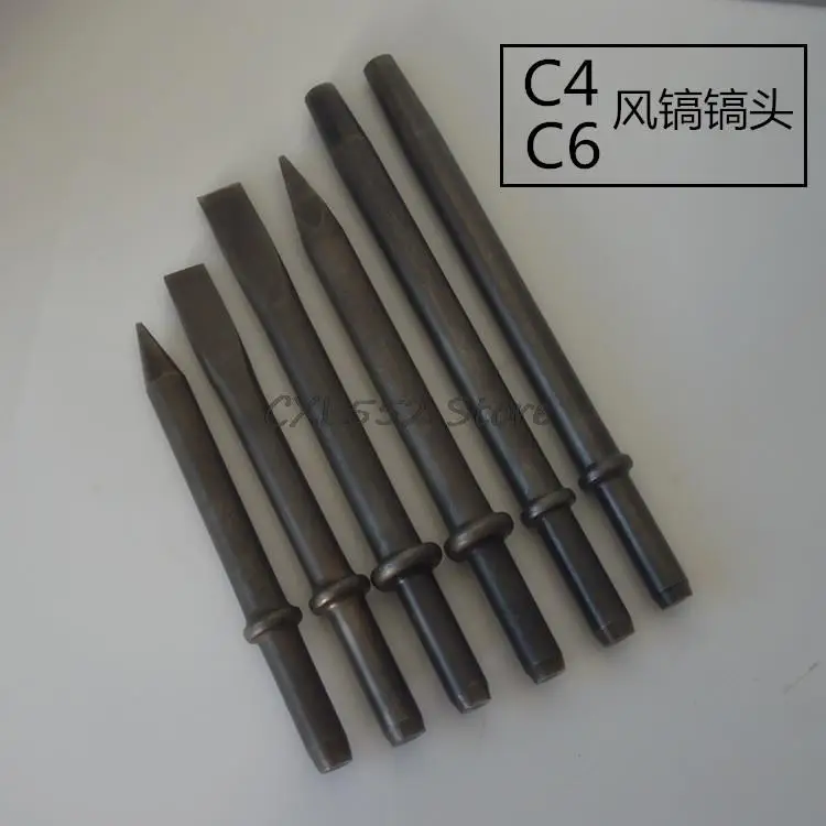 1Pc C4 C6 Air Pick Drill Rod Shovel Drill Rod Lengthening Flat Shovel Point Steel Drill Rod