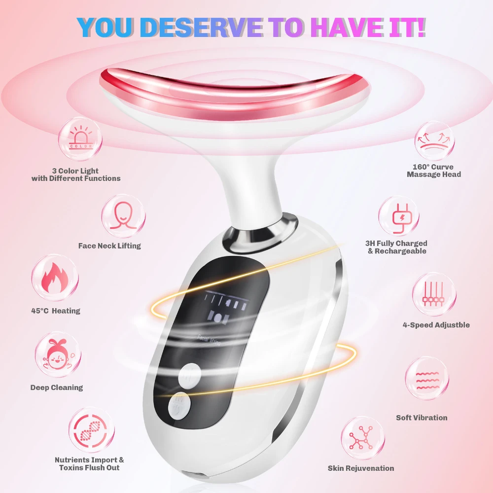 neck face beauty device vibration massage for face and neck personal care skindion home use beauty device face lifting machine