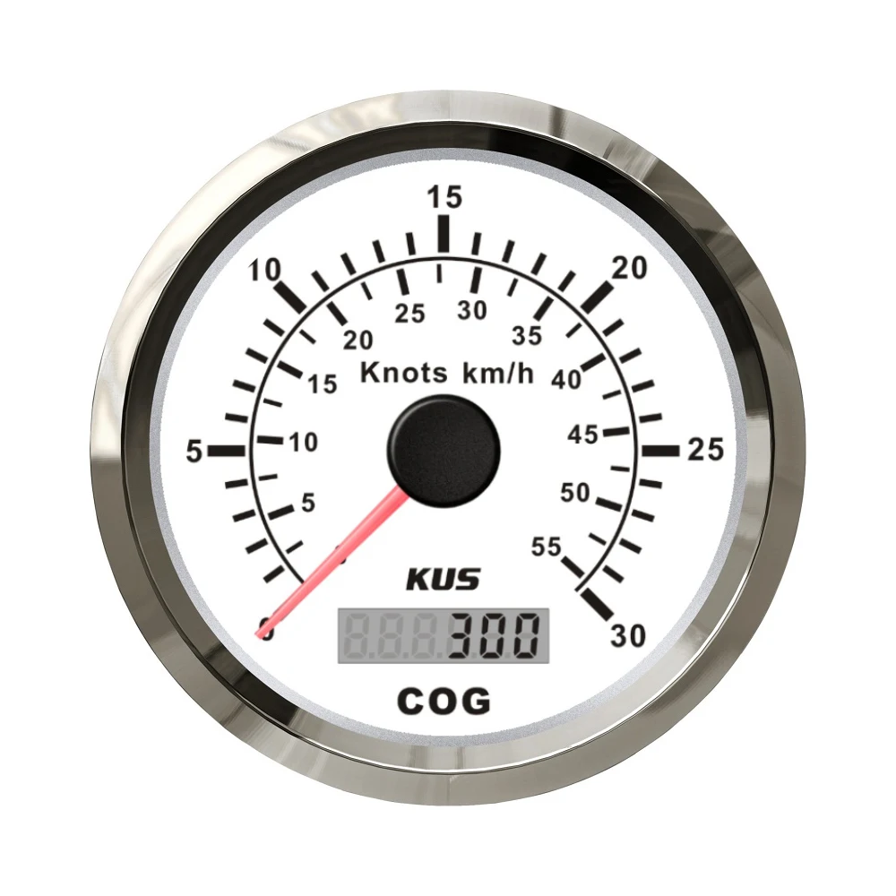 Kus 85Mm Universele Gps Snelheidsmeter Snelheidsmeter Met Koers Over De Grond Voor Bootjachten Met Rood Geel Achtergrondverlichting