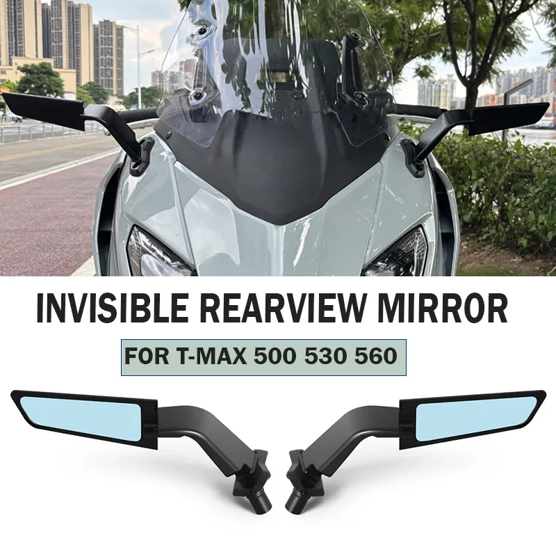 

Аксессуары для мотоциклов, спортивные зеркала с крылышками для Yamaha TMAX 560 2025 TMAX 500 T-MAX 530, регулируемые зеркала заднего вида с крылом