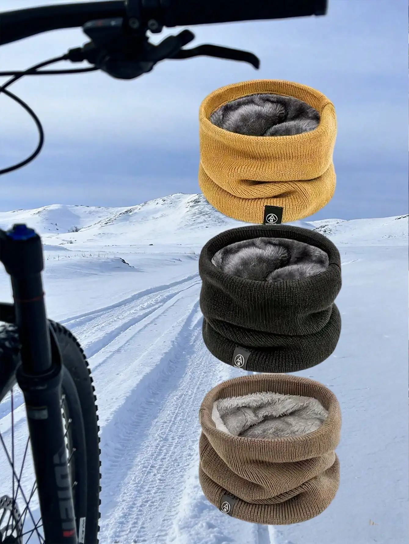 New Winter Warm Neck Gaiter – Thick Fleece-Lined Knitted Neck Warmer for Men & Women, Ideal Gift Choice