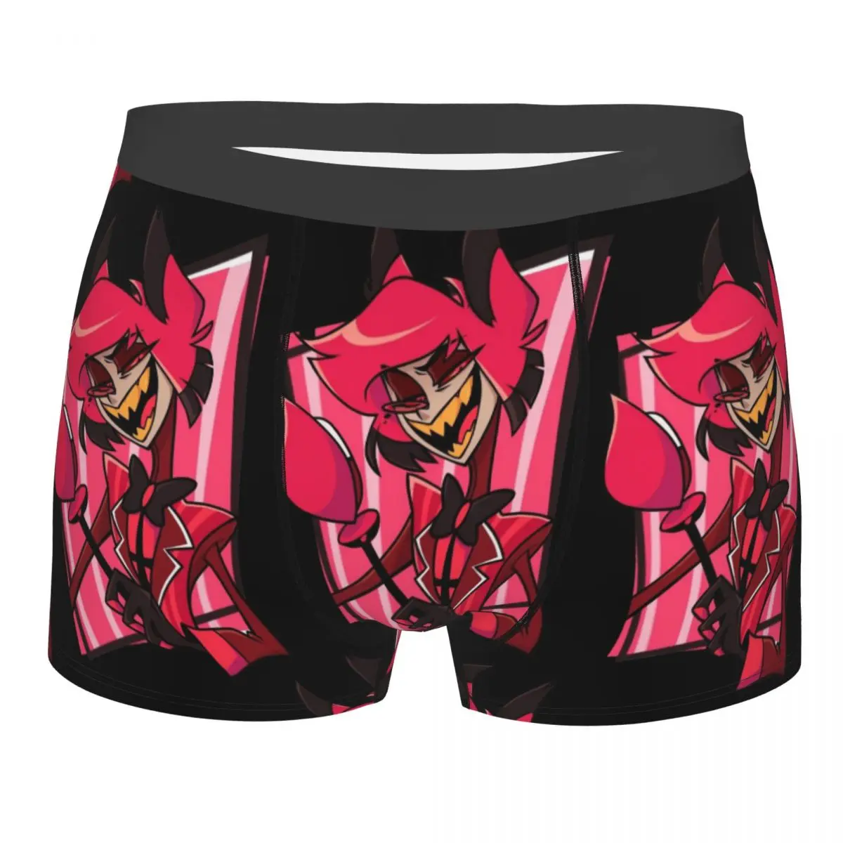 Alastor & Sorrindo Face Print Boxer, cuecas masculinas altamente respiráveis, cuecas de alta qualidade, presentes de aniversário