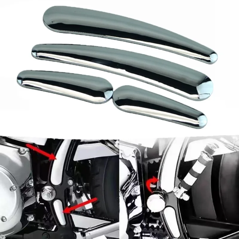 Motocyklowa zakrzywiona osłona ramy wahacza 3D Chrom do Harley Softail CVO Fat Boy FLSTF Slim FLS Deluxe FLSTN 2008-2017