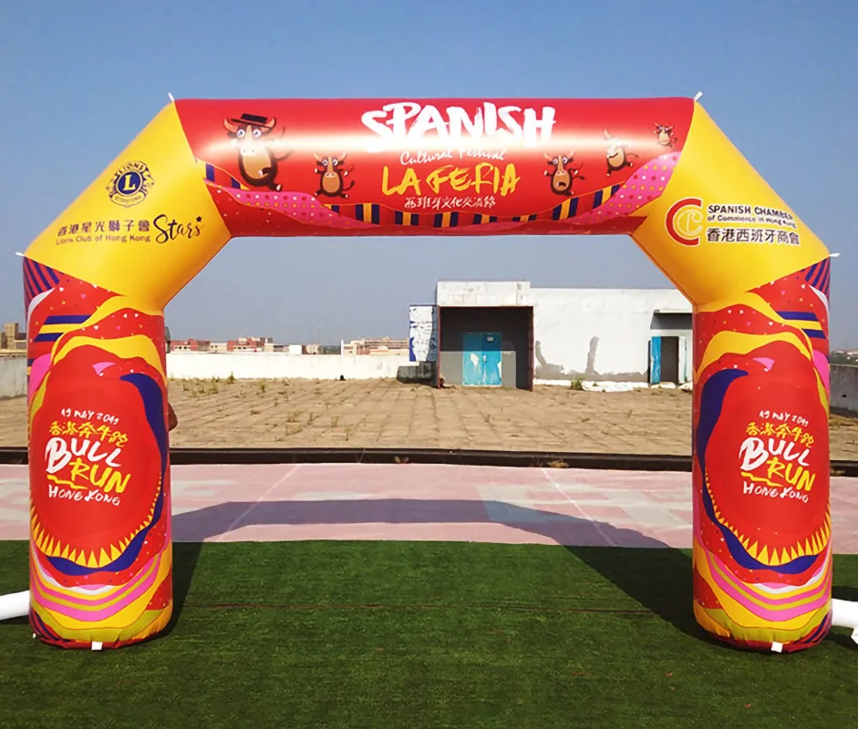 Custom 8.3mWx5.65mH Inflatable Archway Start Finish Line Arch Sport Archway with Logo for Sports Racing