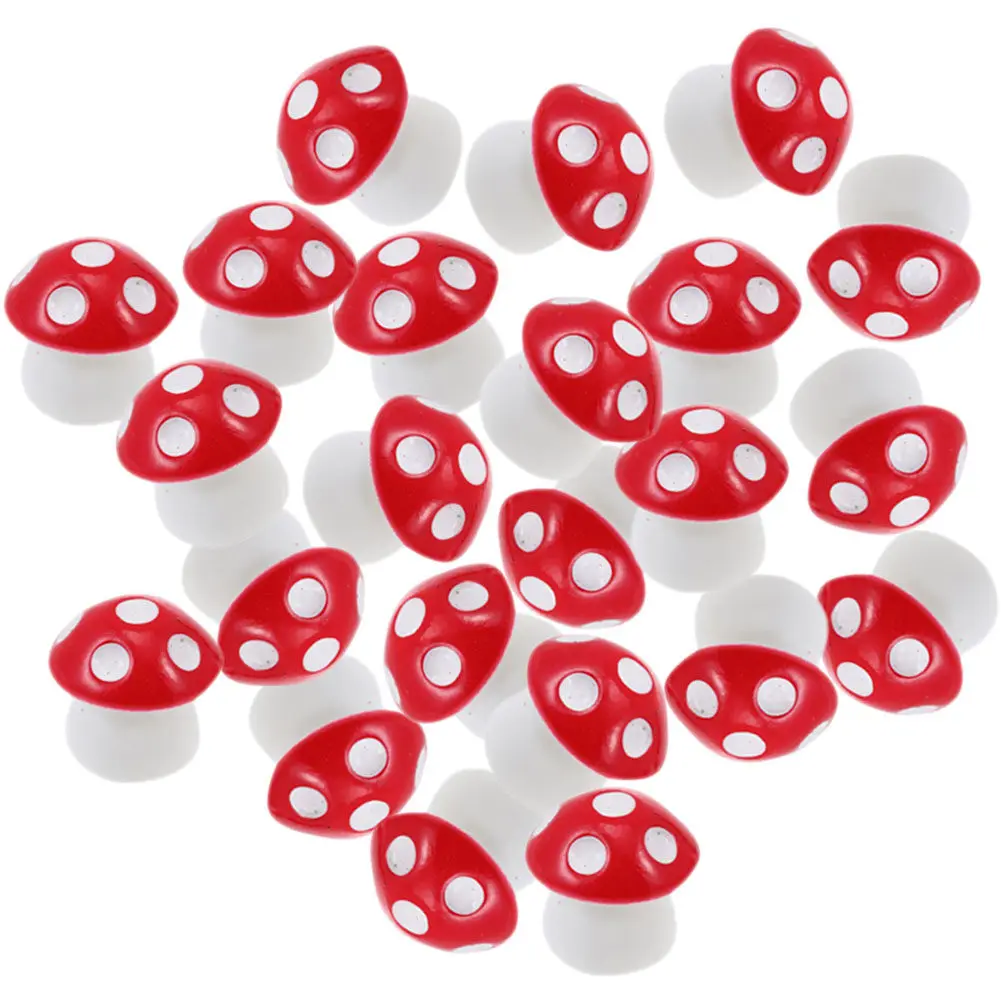 40Pcs Micro Landscape Mushroom Ornaments Resin Miniature Garden Decoration Table Decor DIY Resin Bonsai Accessories