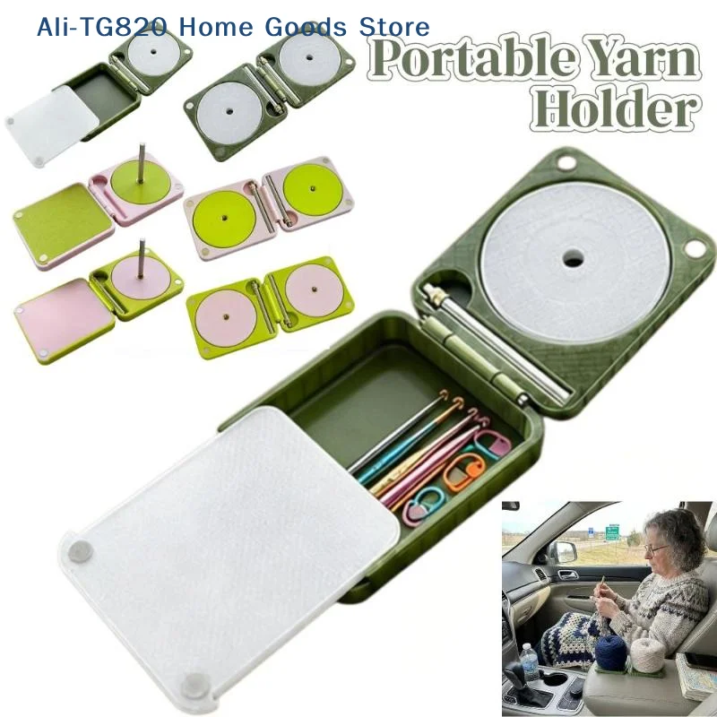 [TG820]Portable Yarn Holder Yarn Winder Spinner Foldable Double Yarn Winder Spinner Box Practical Gifts For Knitters Crocheters