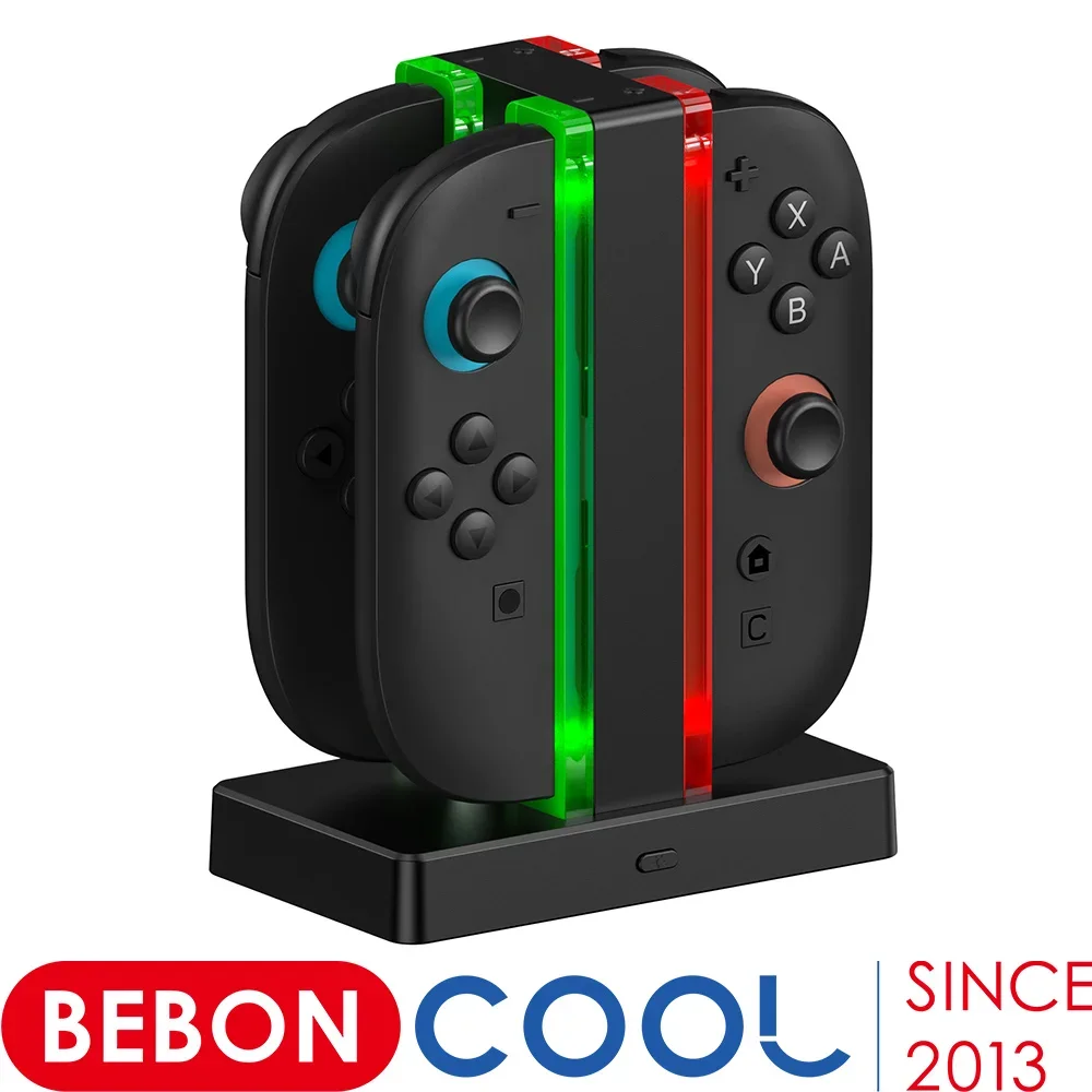 BEBONCOOL Charging Dock For Joycon 2 Controller Charging Stand for Switch 2 with USB C Charging Cable Magnetic Charger