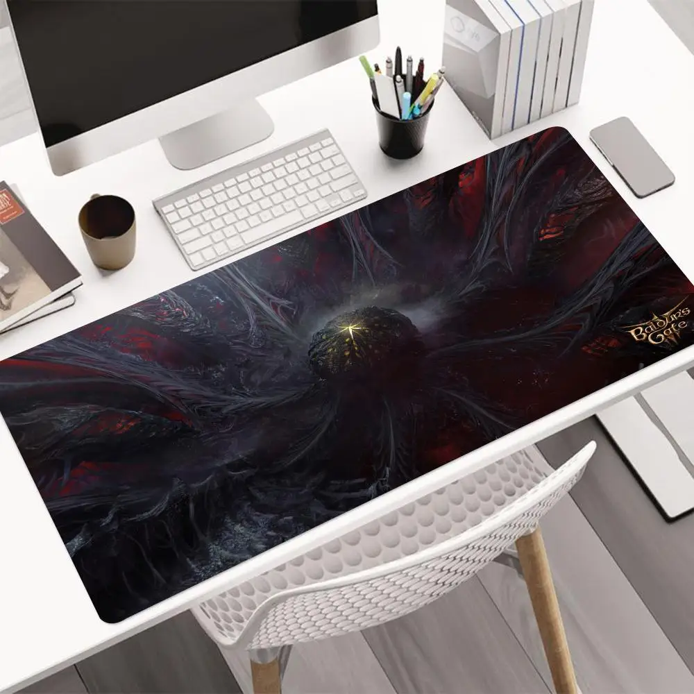 B-Baldurs G-Gates 3 Mouse Pad Large Size gaming mouse Game Mouse Pad 1000x500mm Mousepad Non-Skid Lock Edge Keyboard Desk Mat Co