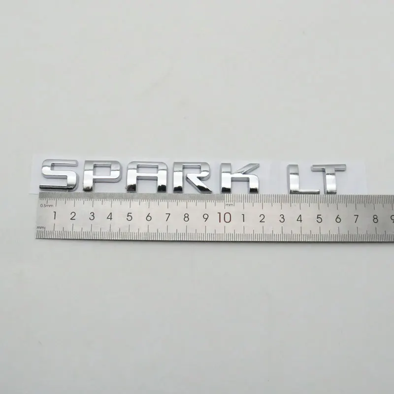 For SPARK LT Emblem Rear Tailgate Trunk Badge Logo Letters Sticker Nameplate