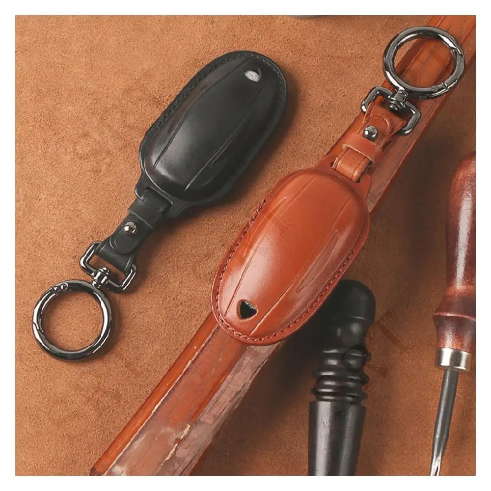 يصلح ل تسلا نموذج 3 S Y Model3 ModelY ModelS 2018-2023 اكسسوارات السيارات مفتاح الموضة حافظة جلدية المفاتيح السيارات كيرينغ مشبك