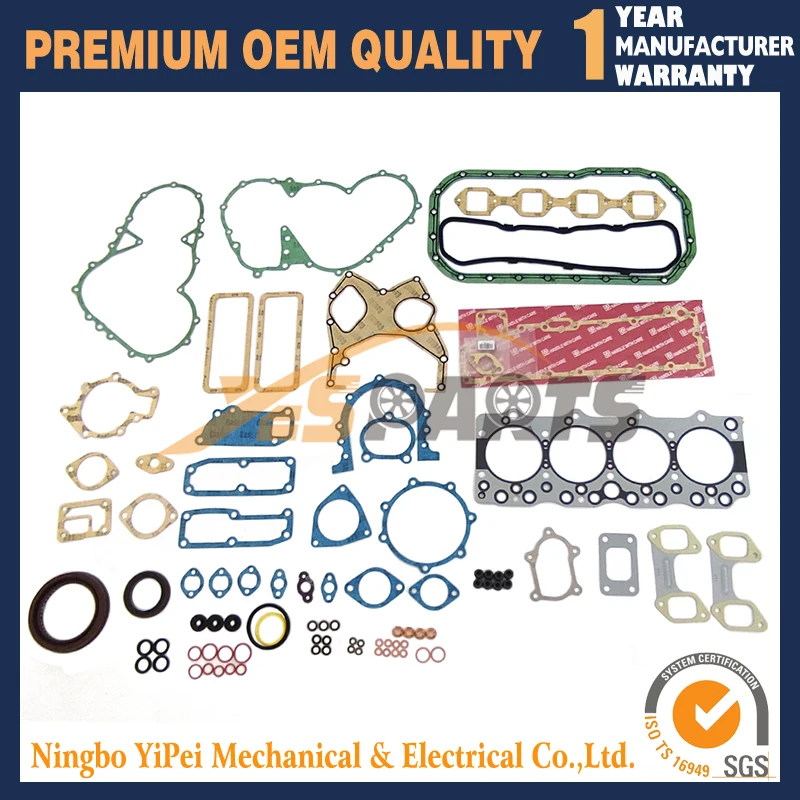 

Full Rebuild Gasket Kit Set For ISUZU 4BD1T 4BD1-T Engine For Hitachi EX120 EX150 excavator
