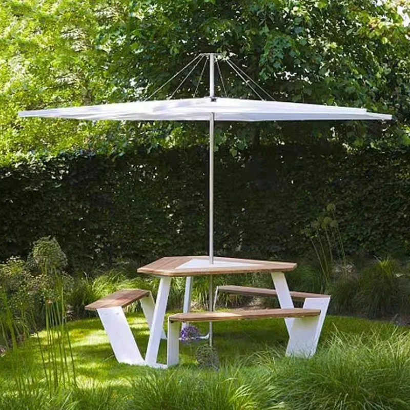 Villa courtyard balcony Park cafe Rainproof mildew-proof outdoor tables and chairs Modern simplicity