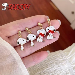 Snoopy Ohrringe Frauen niedliche Persönlichkeit Mode Ohrring einfache kreative Metall Ohrschmuck Mädchen kawaii Accessoires Geschenke