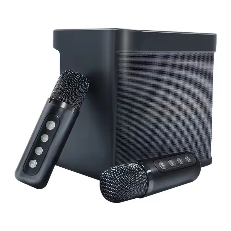 Máquina de Karaoke para Adultos - Altavoz de Karaoke Bluetooth con 2 Micrófonos Inalámbricos, Altavoz Sistema PA Admite Tarjeta TF/USB/AUX