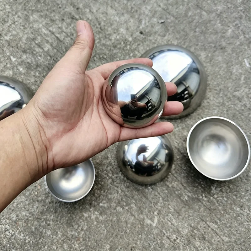 Stainless Steel Semi Spherical Ball 1.2mm Thick 0D12.7-350mm Mirror Bright Light Spherical Mold Plug Wall Decoration Hollow Ball