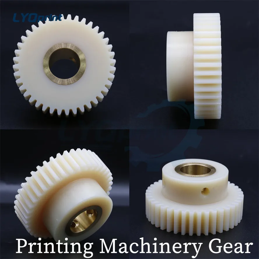 Best Quality Water Roller Gear 28 29 31 32 34 36 37 38 40 Teeth Nylon Gear With Copper Sleeve Gear Press Accessories For Komori