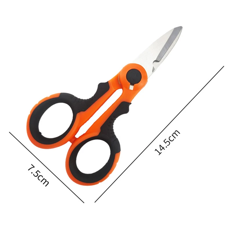 New High Carbon Steel Scissors Household Shears Tools Electrician Scissors Stripping Wire Cut Tools for Fabrics, Paper and Cable