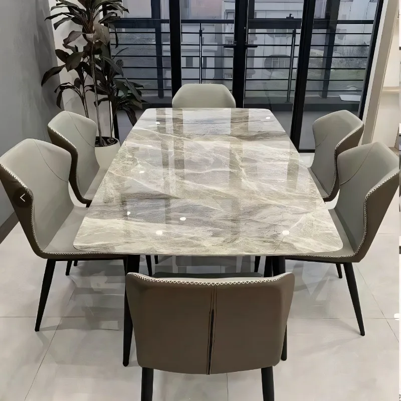 

Minimalist Modern Dining Table Luxury Kitchen Stone Nordic Dining Table Living Room Conference Mesas De Restaurante Furniture