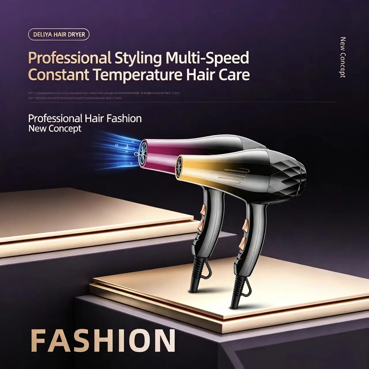 Hair Dryer Professional 1200W/2200W Gear Strong Power Blow Hair Dryer Brush For Hairdressing Barber Salon Tools Hair Dryer Fan