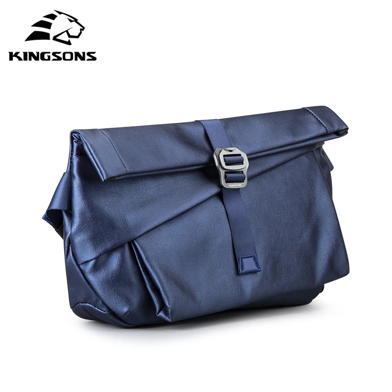 Kingsons Men Women Laptop Messenger Bag 10 inch Tablet Bag Waterproof Casual Bag for Ipad 2021 New Street Fashion Chest Bag