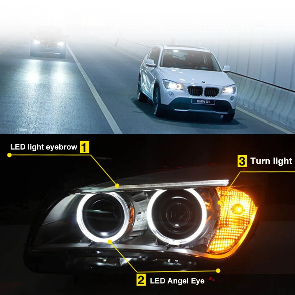 

Car LED Headlight Lamp For Car Tail Lights For BMW X1 2009 2010 2011-2015 Accessories Headlight High Beam Lights Low Beam Lights