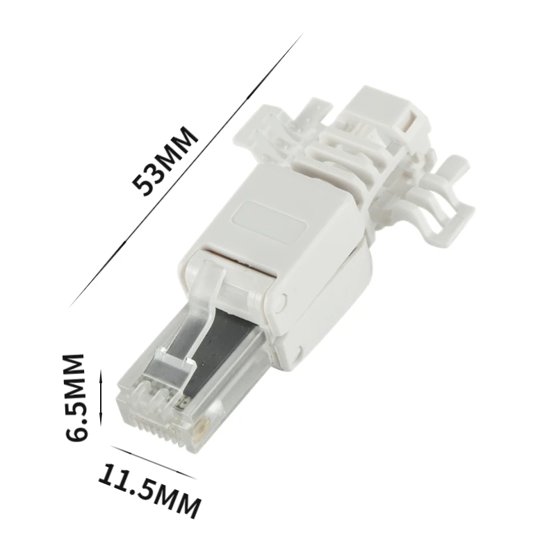 RJ45เครื่องมือ8P8C ชนิด CAT.6ฟรีสายเคเบิลเครือข่าย CAT.5E หัวคริสตัลเจาะรูแบบ6และอะแดปเตอร์ประเภท5