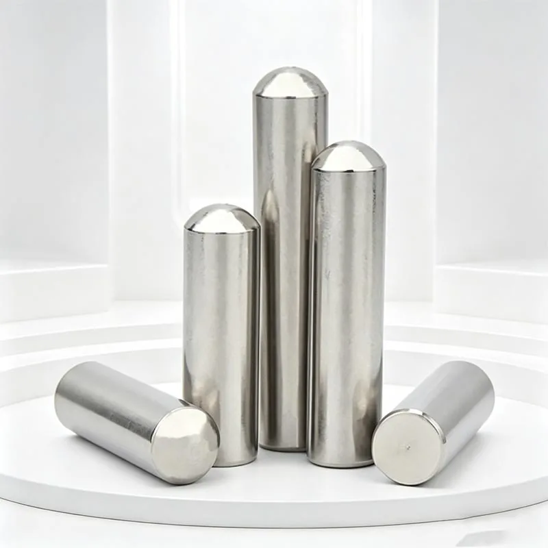 

Цилиндрический штифт из нержавеющей стали 304 с круглой головкой, позиционирующий штифт, вал-штифт, цельный стержень, оптическая ось, круглый пруток M0.6M2M2.5M3M4M5M6