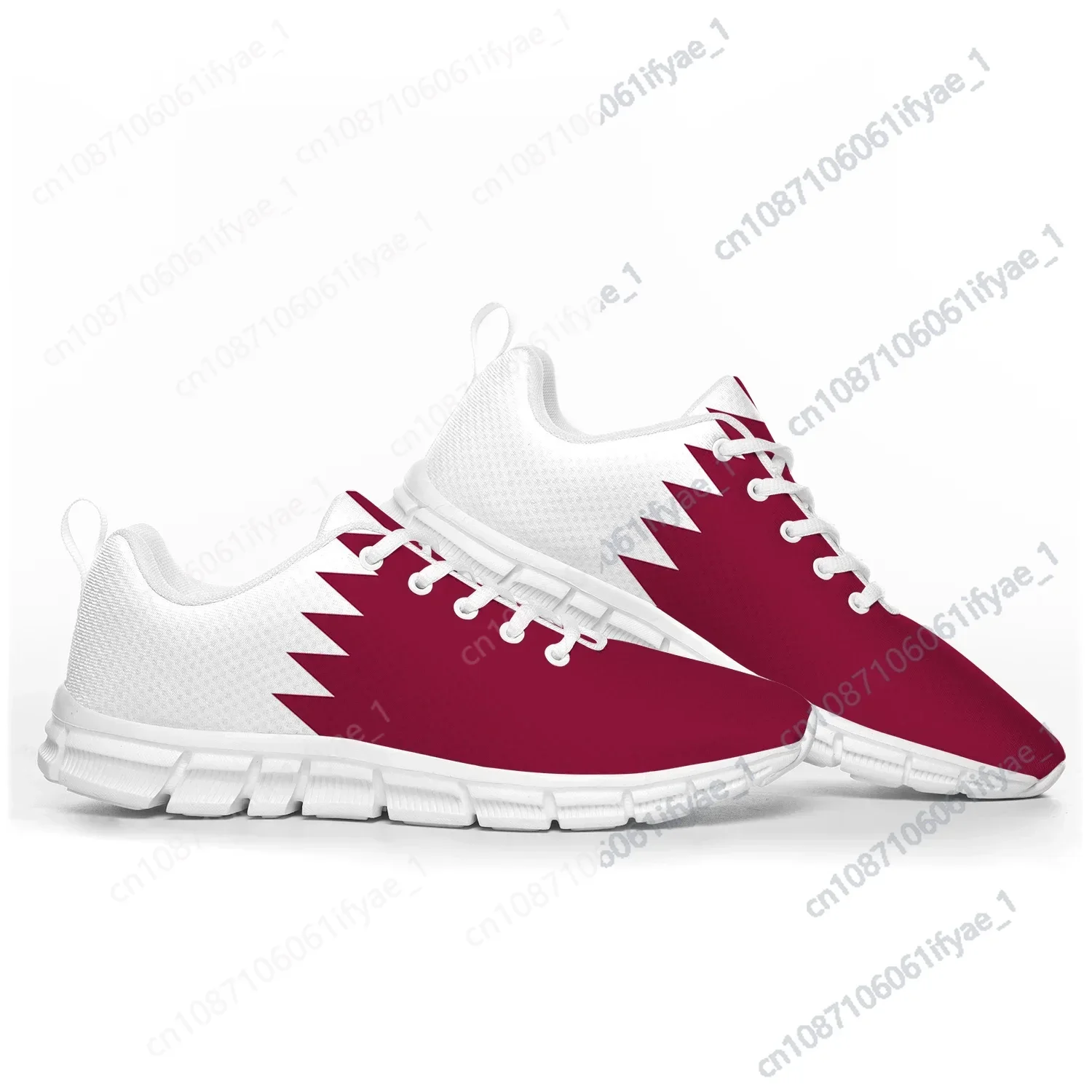 Qatar Vlag Sportschoenen Heren Dames Tiener Kinderen Sneakers Qatar Casual Custom Hoge Kwaliteit Paar Schoenen