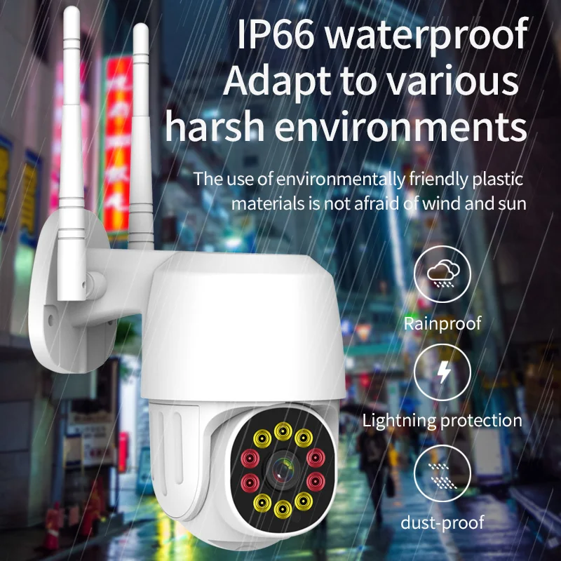 2.4G & 5G Dual Band WIFI Wireless PTZ IP Dome Camera Home Security CCTV Monitor Full Color Night Vision Auto Tracking