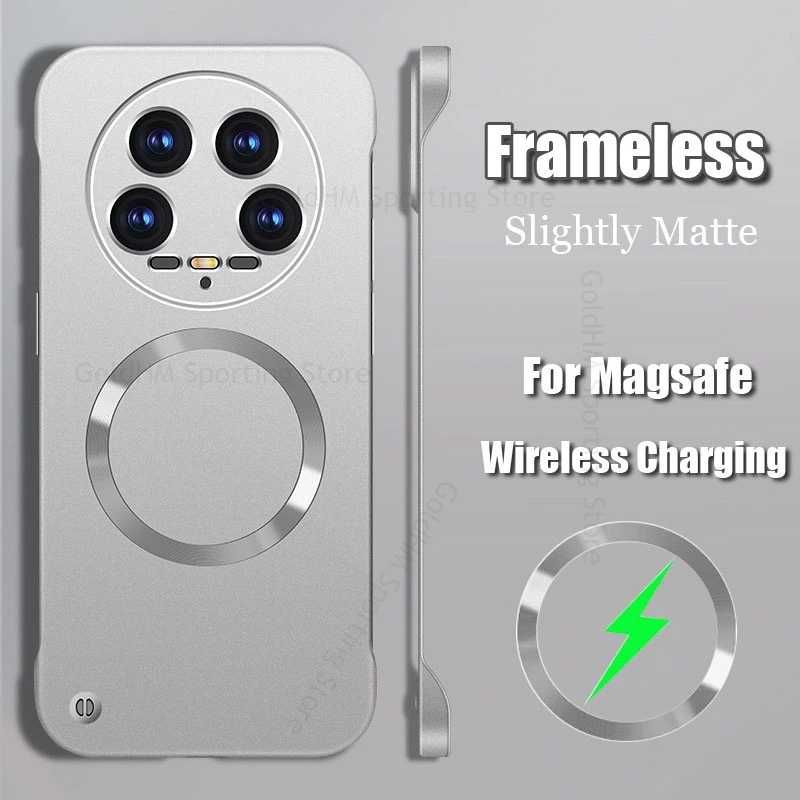 

For Xiaomi Redmi Note 15 Pro Plus For Magsafe Frameless Magnetic Case For Redmi Note 14 Pro Plus Wireless Magsafing Matte Cover