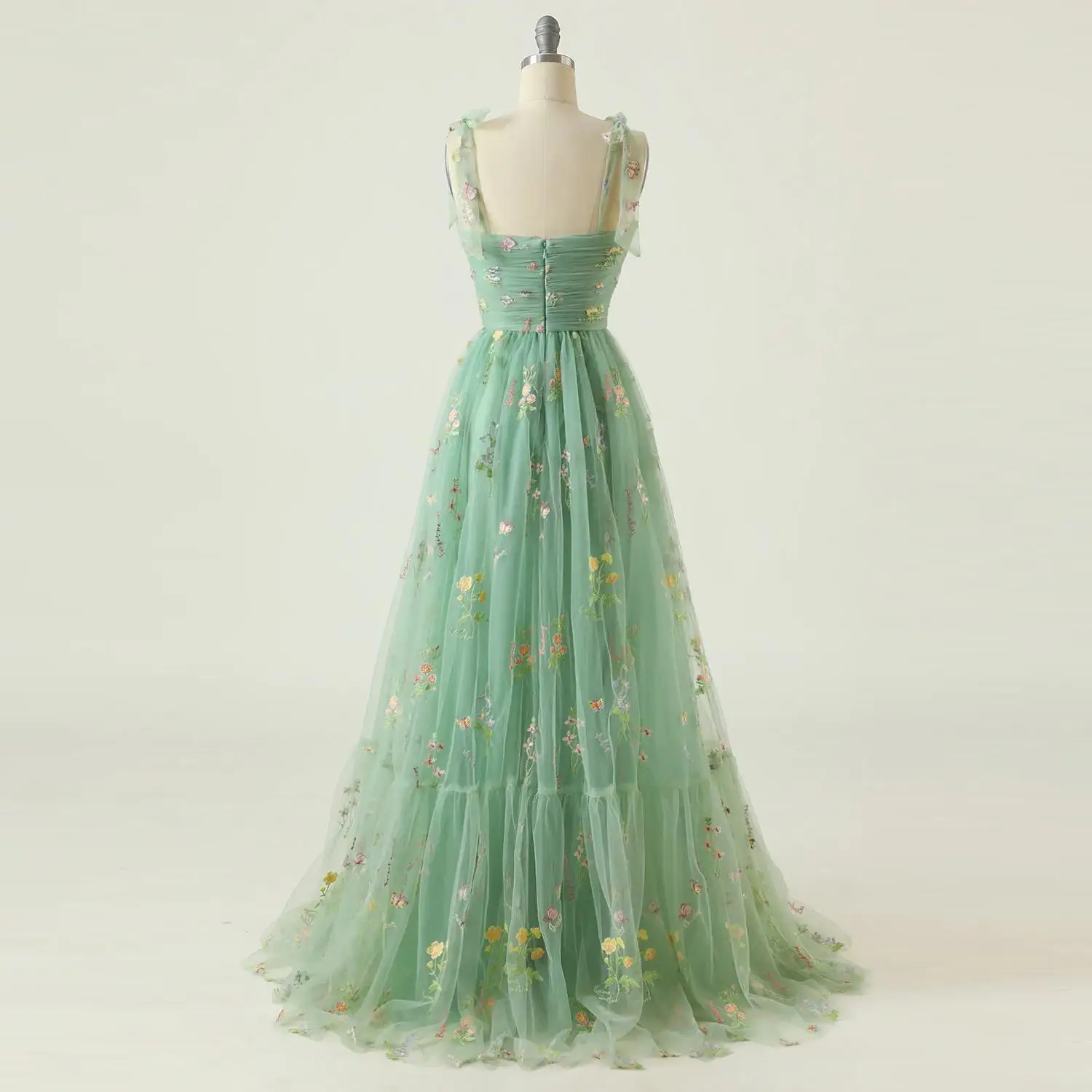 Robe de soirée à bretelles spaghetti à lacets pour femmes, robe de Rhà fleurs françaises, robe de soirée élégante, robe de fête d'anniversaire, longueur au sol, nouveau, 2023