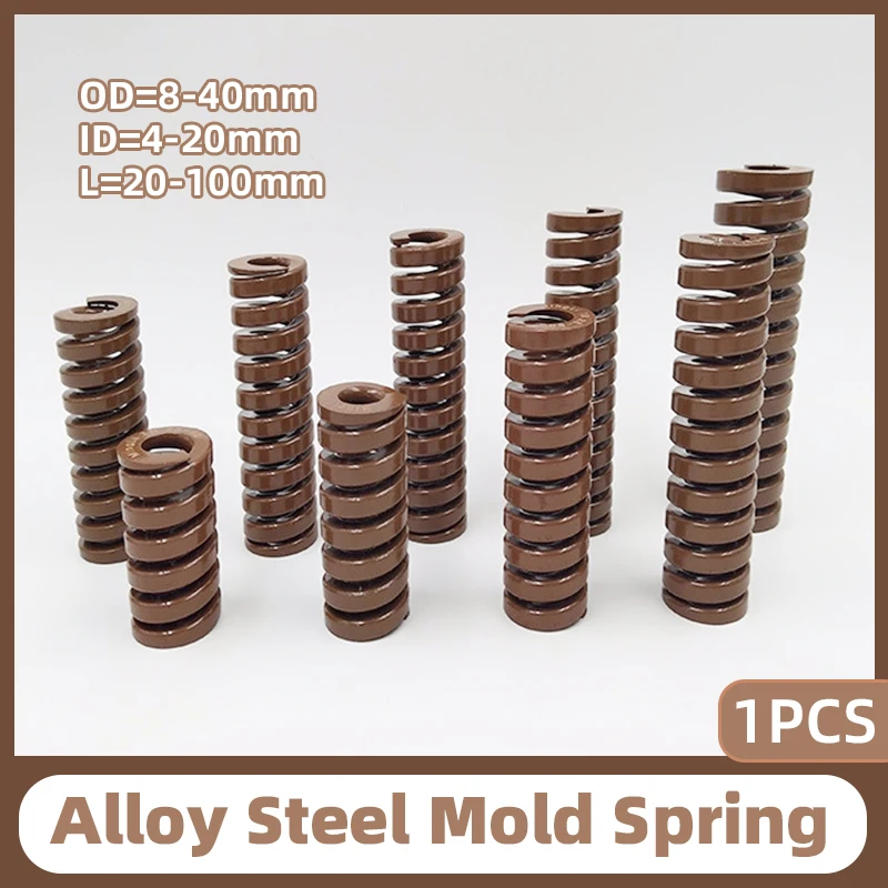

Creamily 1PCS Heavy Load Die Mold Springs Alloy Steel Brown Compression Spring Outer Dia=8-40mm Inside Dia=4-20mm L=20-100mm