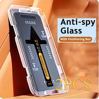 2Pcs Anti Spy One-Click Dust Free Installation For Samsung Galaxy S25 S24 S23 S21 S22 Ultra S25 S21 S24 Plus Tempered Glass