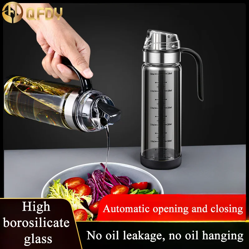 

Glass oil pot, Leak proof without hanging oil bottle, Automatic opening and closing, Food grade, Kitchen and household use