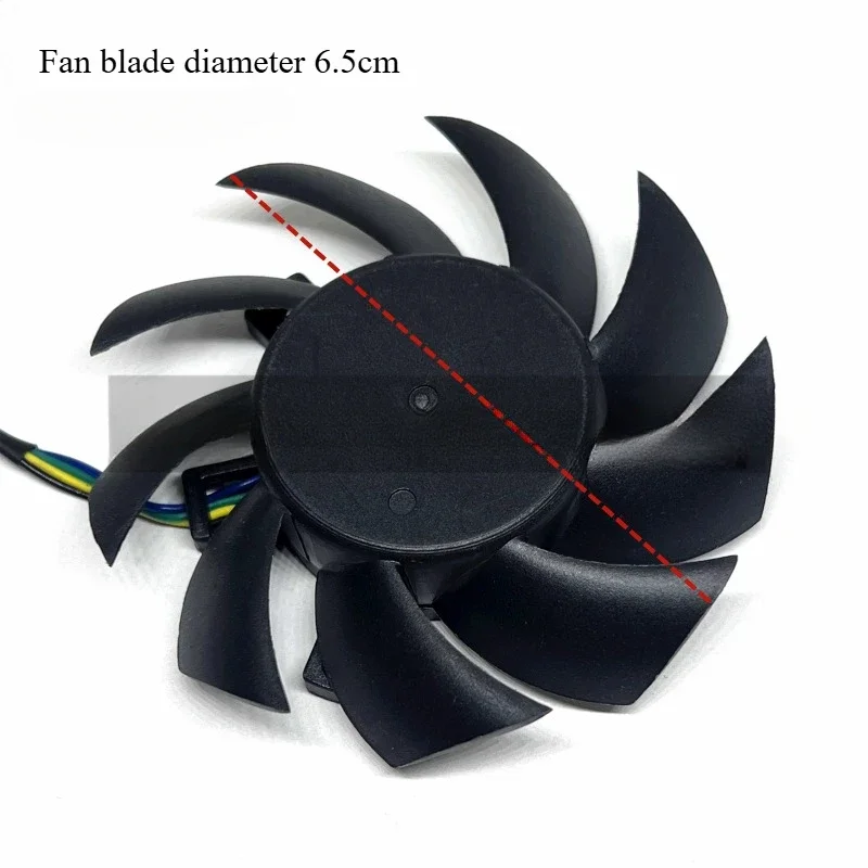Suitable for T127015SU diameter 6.5cm hole spacing 4.0cm 12V 4pin graphics card silent fan