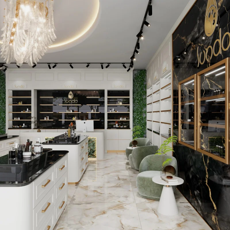 custom.Custom Cosmetic Display Showcase Makeup Interior Design Retail Perfume Shop Furniture Wooden Display Cabi