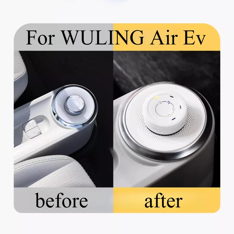 For WULING Air Ev Tram Interior Modification Silicone Air Conditioning Knob Ring Audio Decoration Body Kits Interior Accessories