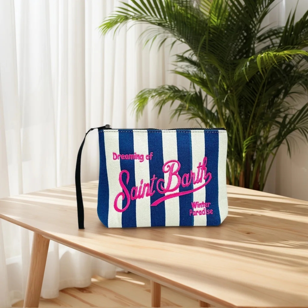 

Женская косметичка, европейско-американская косметичка, кошелек для хранения, полосатый клатч на молнии, новинка 2025 года, женская сумка ﻿