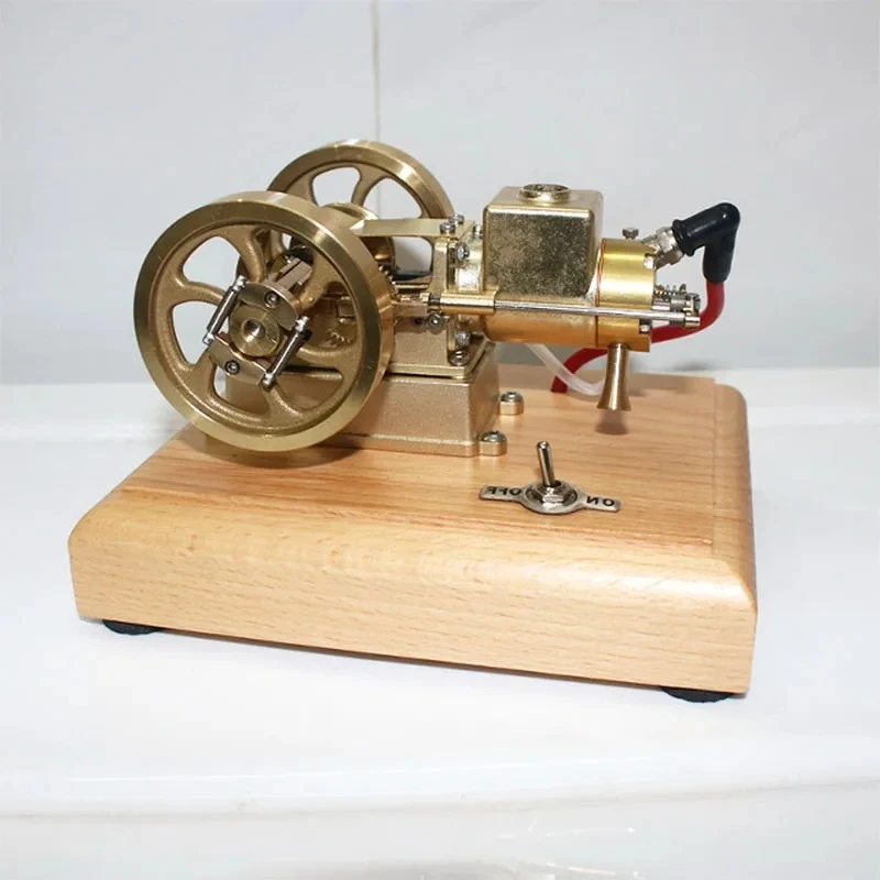 

1.6CC Mini Brass Engine Model M17 Water-cooled Four-stroke Internal Combustion Engine Model with Base Toy Physics Experiment