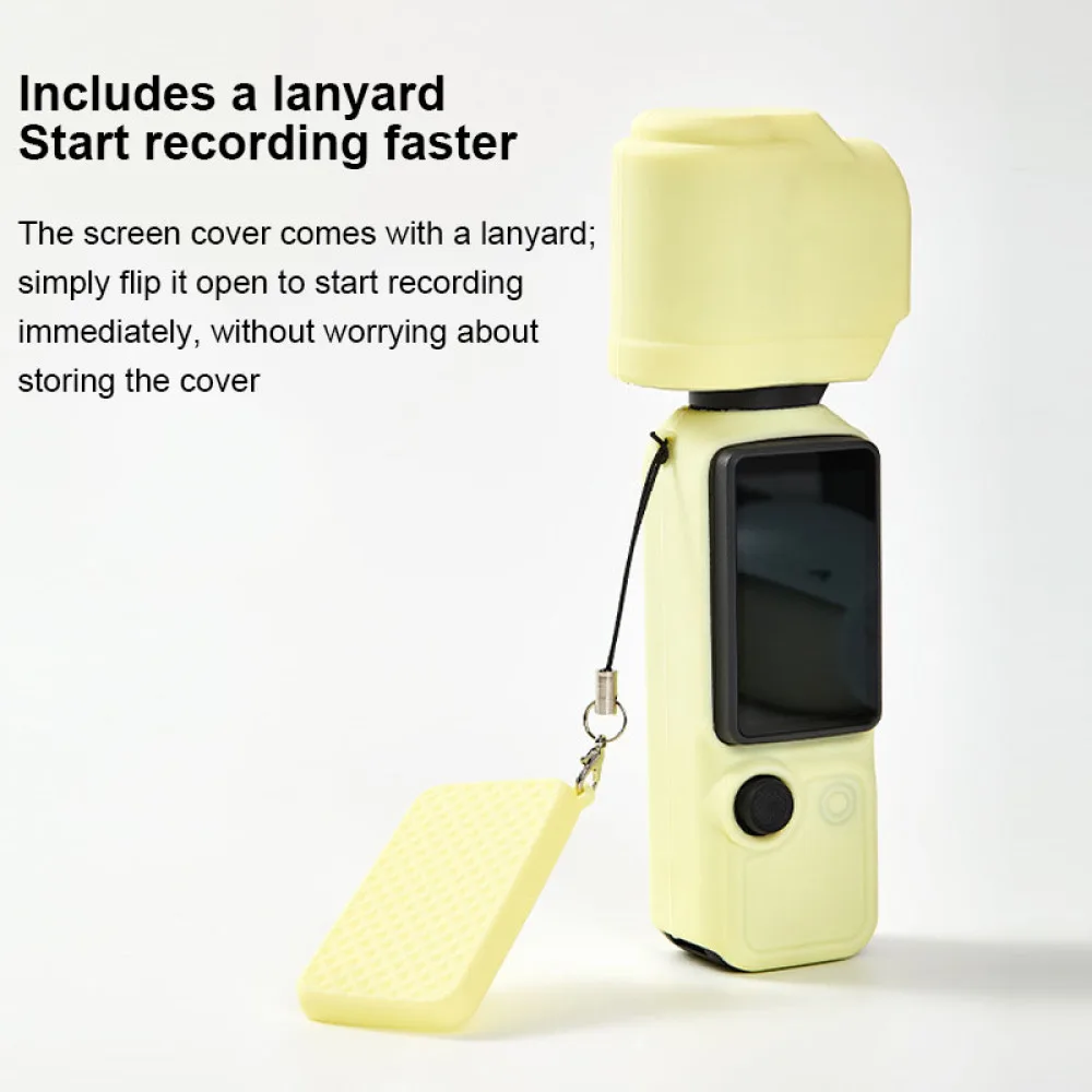 

Silicone Case for DJI Osmo Pocket4, Soft Full Body Skin Sleeve with Nano Coating, Anti-Slip Texture on Back, Screen Protection