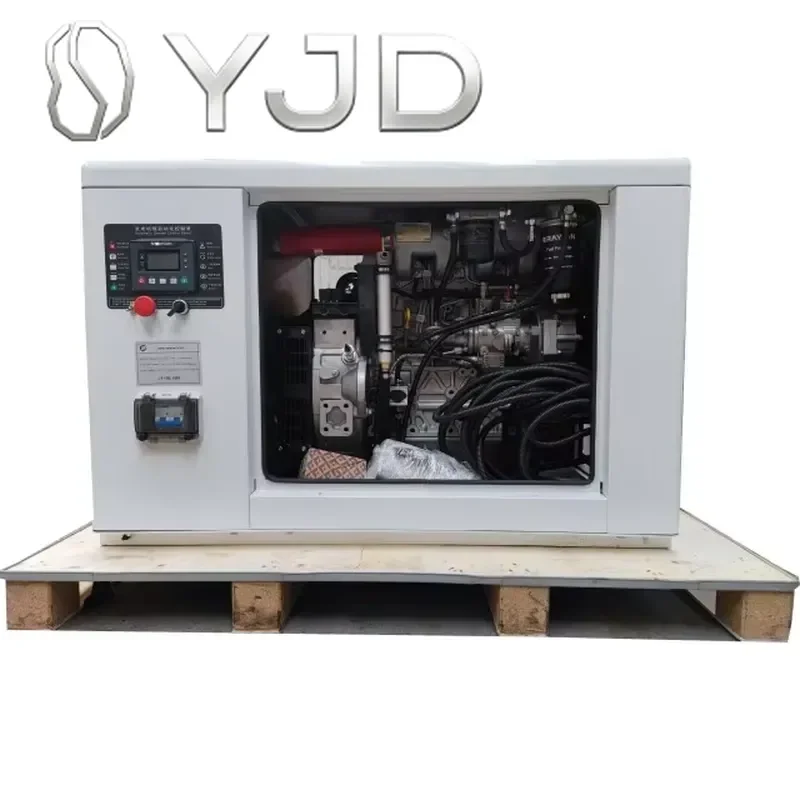 YJD Sea Water Cooled 50hz Single Phase 220v 10kw 1500rpm Silent Type Open Frame Small Marine Diesel Generator for Sailing Yachts