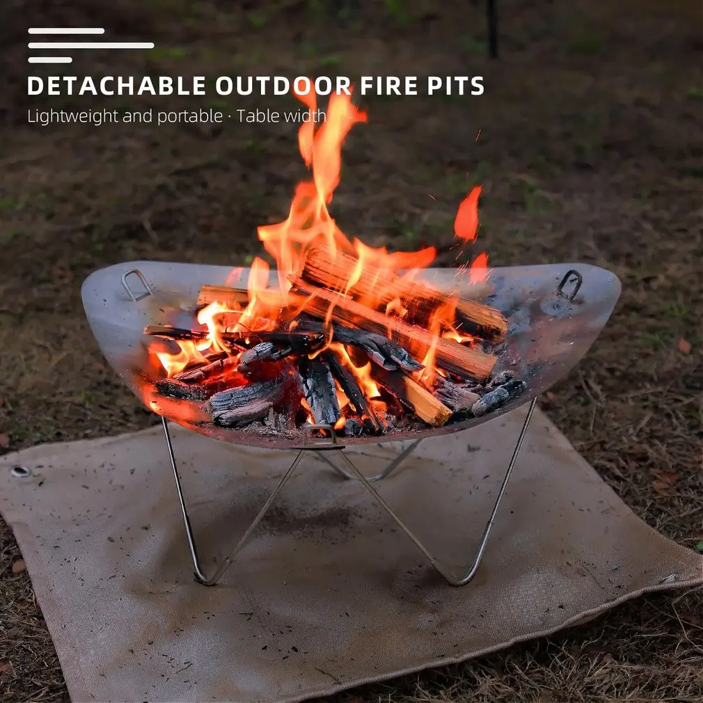 Camping Fireproof Cloth Flame Retardant Insulation Mat Blanket Glass Coated Heat Insulation Pad Outdoors Picnic Barbecue