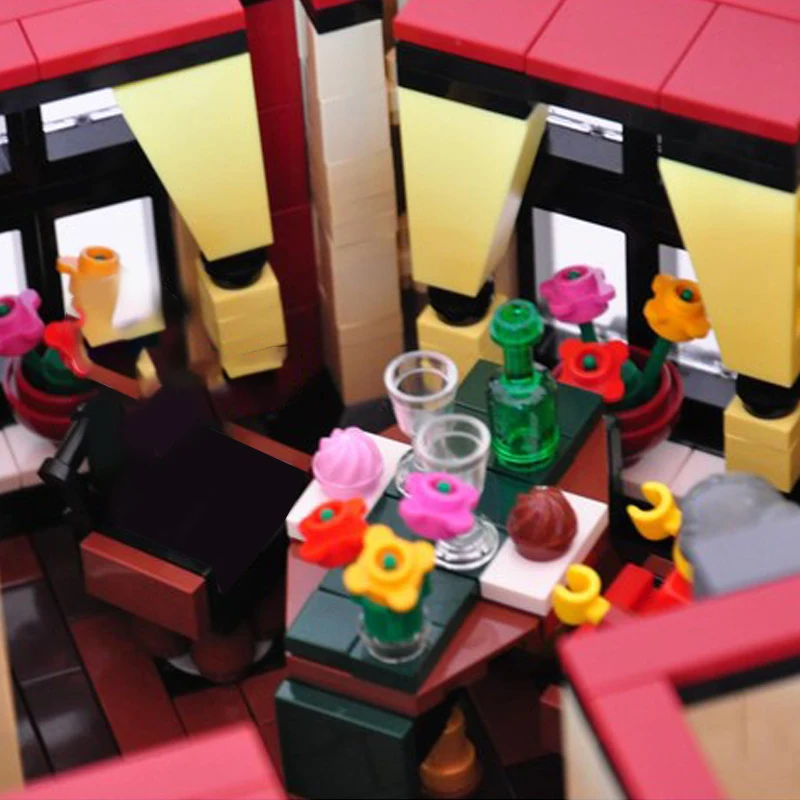4547 PCS Building Brick Modular Wine and Flower Shop MOC Customize Modular Building Block Popular Model DIY Assembly Toy Gift