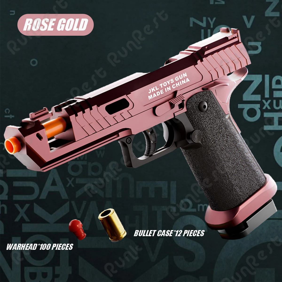 100 balas, 12 estuches de cartuchos y 2 pistolas de balas suaves con clip para cartuchos, pistolas de juguete, nuevos tiradores de juguete, perchas huecas para pistola, juguete para