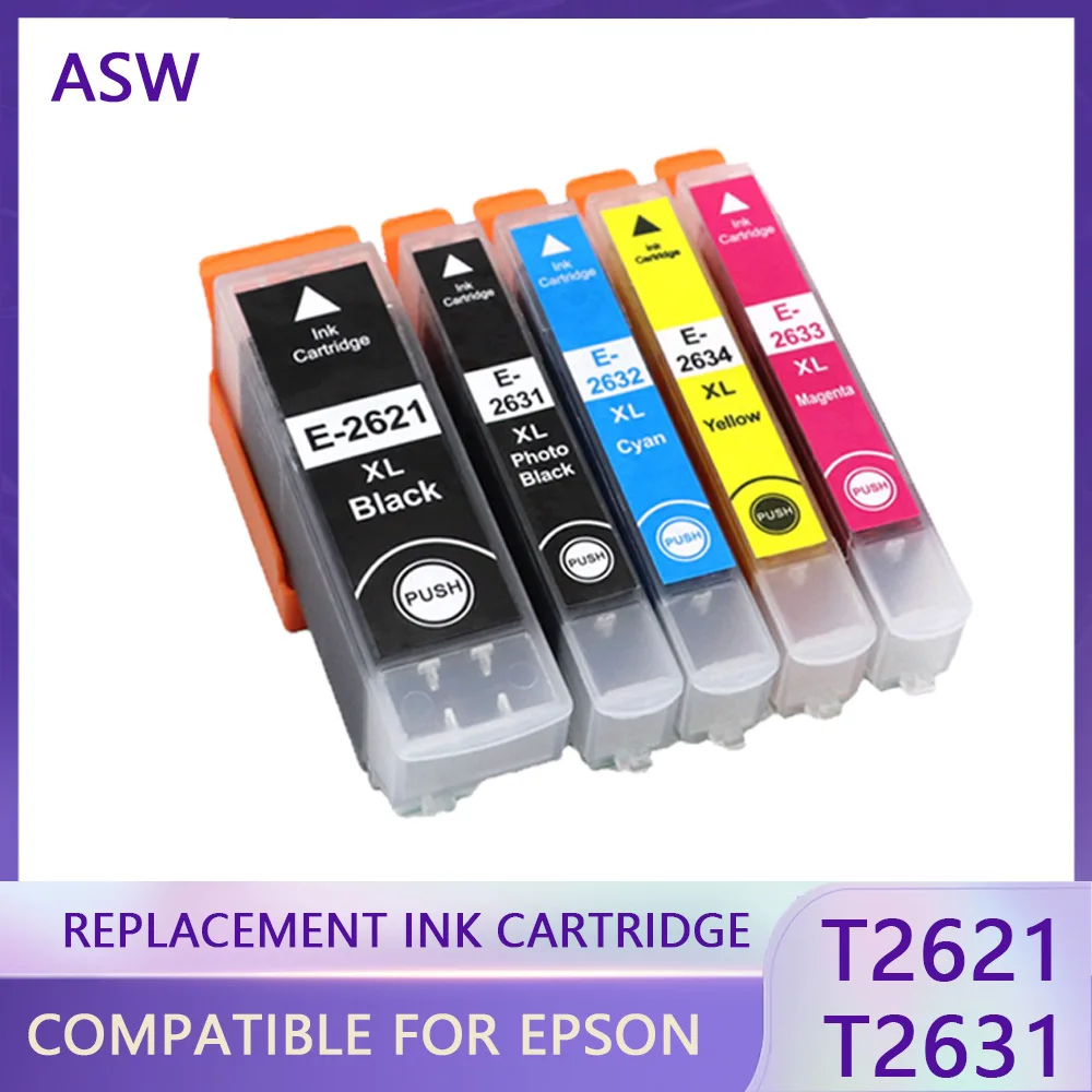 Compatible Ink Cartridge T2621 26XL For Epson XP510 XP520 XP600 XP605 XP615 XP620 XP625 XP710 XP720 XP800 XP810 XP820 Printer