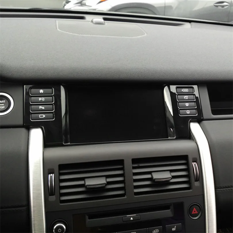 For Land Rover Discovery Sport 2015 2016 2017 2018 2019 ABS Silver/Black Car Navigation Frame Cover Trim Sticker Car Accessories