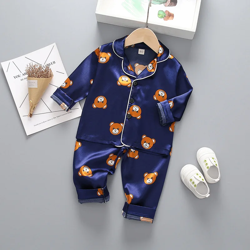 New Spring Autumn Baby Girl Clothes Children Boys Cartoon Sleepwear Shirt Pants 2Pcs/Sets Toddler Casual Costume Kids Pajamas