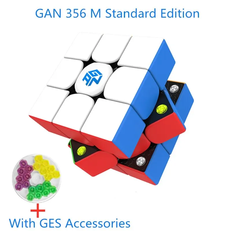 GAN 356 M 3x3x3 Cubo mágico magnético de velocidad sin pegatinas Gan 356M juguetes profesionales Fidget GAN 356 M Lite Cubo mágico rompecabezas