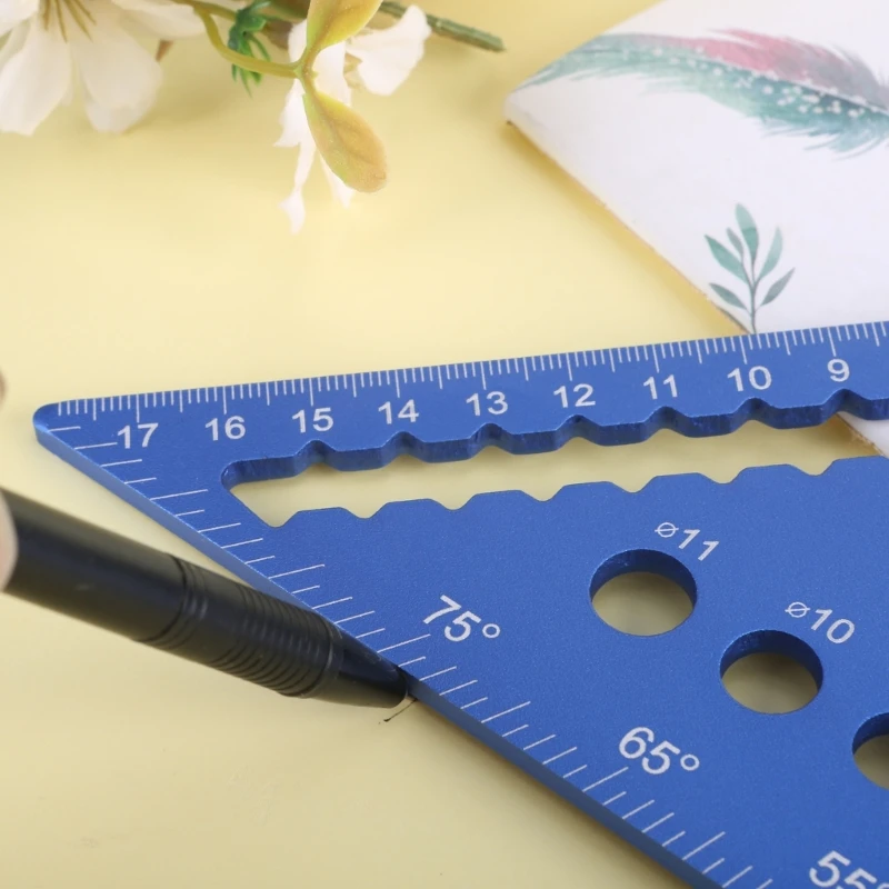 Multifunction Carpenter Square Rafter Square Protractor 45 90 Degree Ruler