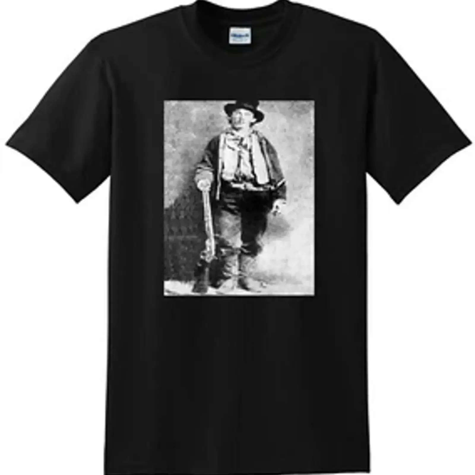 BILLY THE KID T SHIRT wild west outlaw photo poster tee S 5XL vintage Washed Unisex fashion Versatile Breathable Slightly